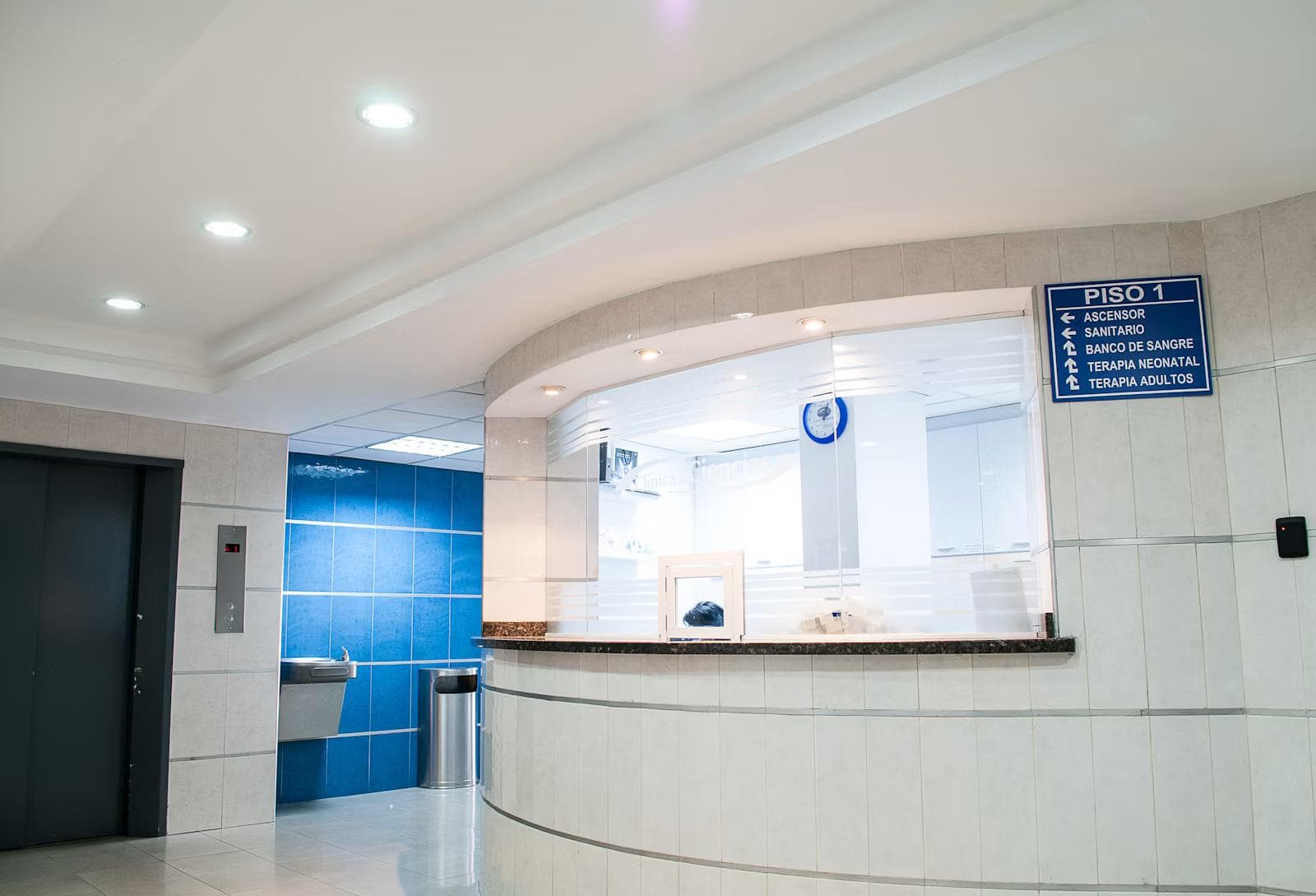 Clinic corridor with clean finishes